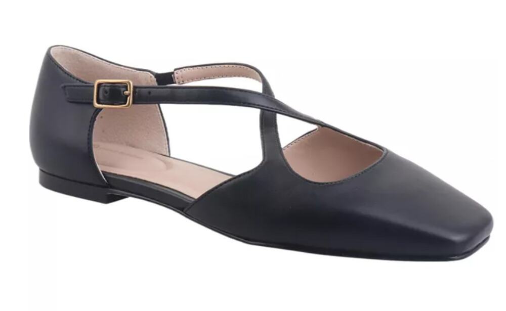Giani Bernini Perriep Shoes Women's Size 9 Black Leather Mary Jane Flats New Box